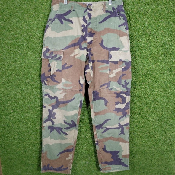 Military Camo Cargo Pants Mens Army Camouflage Utility Trousers 27/31w - Picture 1 of 7